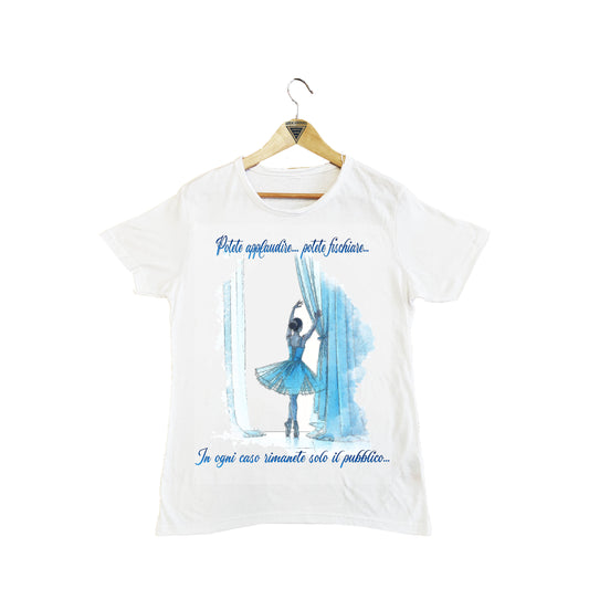T-shirt maniche corte "Fischi o applausi"