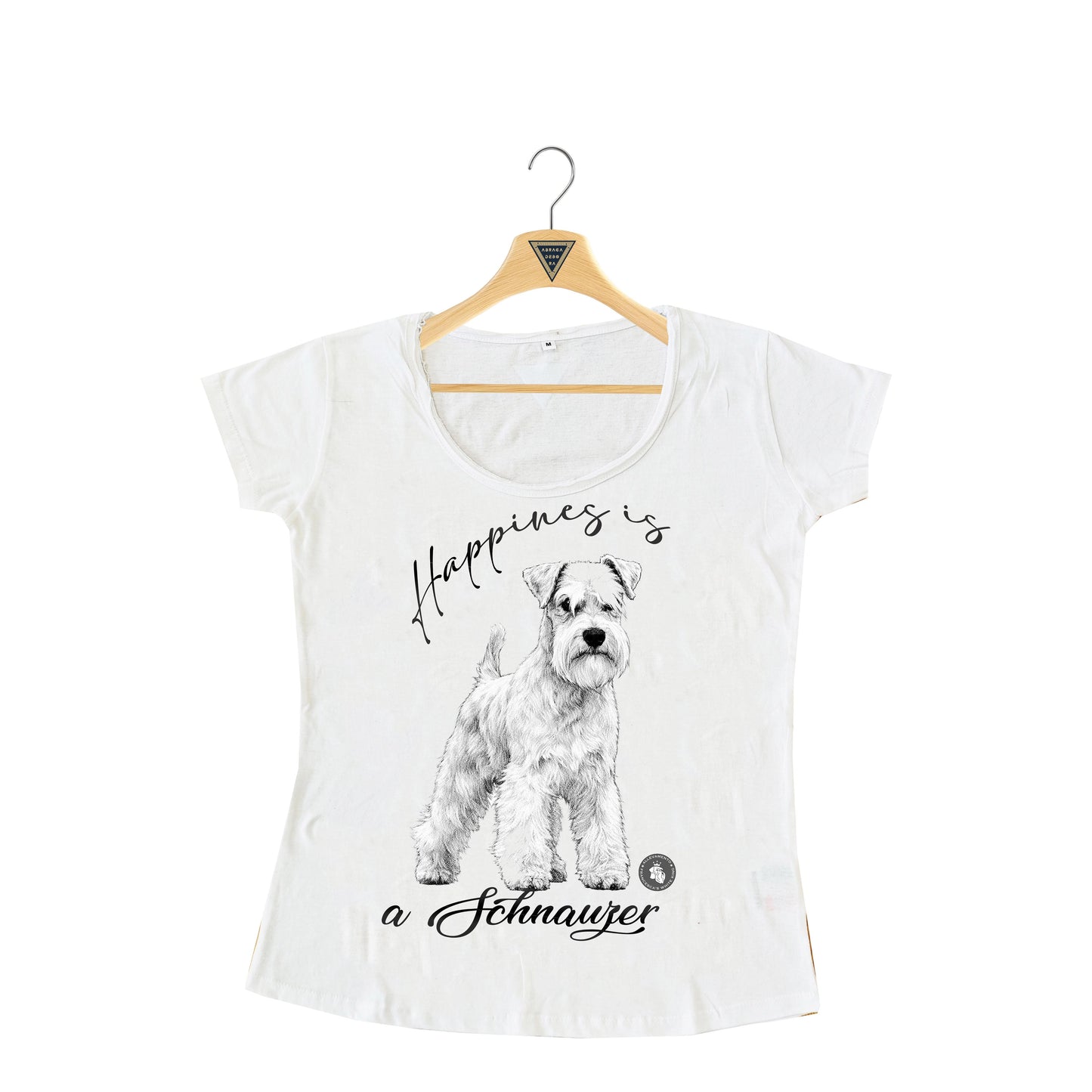 T-shirt Schnauzer “Happiness is a schnauzer” – Maglietta