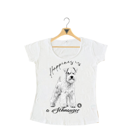 T-shirt Schnauzer “Happiness is a schnauzer” – Maglietta